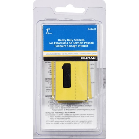 Hillman HILLMAN 1 in. Card Stock Block Letter & Number Stencil Pack 1 Inch Stencil Set 47 pk 843331